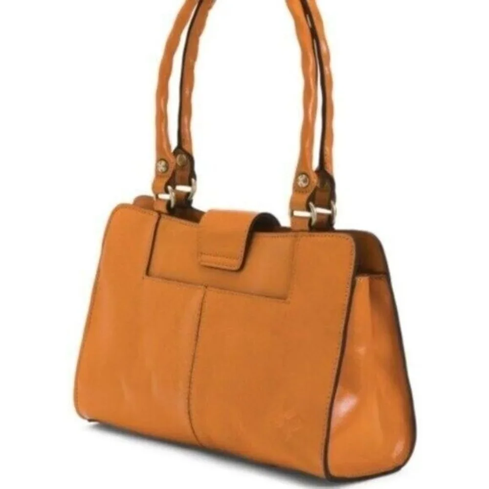 Patricia Nash Handbag Cut Out Rosina Artisan Sun Yellow Leather Shoulder Purse